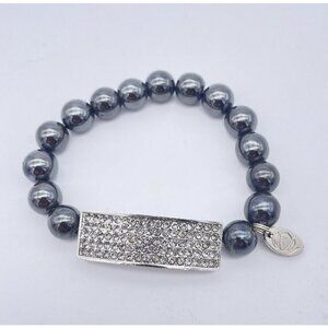 Empowered Vintage Hematite (?) Gemstone Bead bracelet